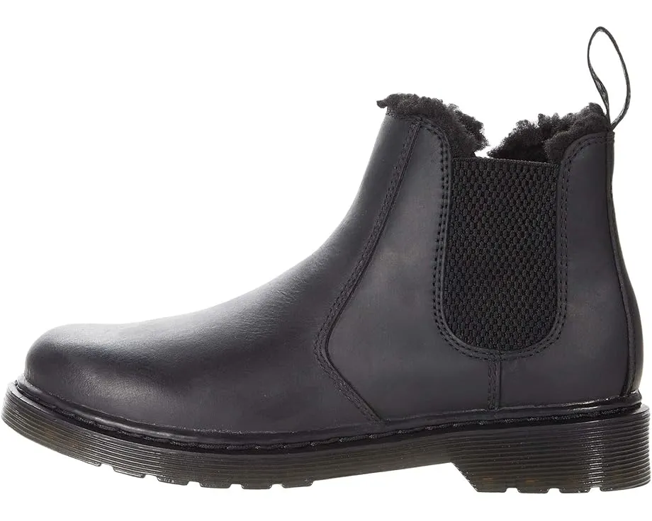 Ботинки Dr. Martens 2976 Leonore Mono для детей с подкладкой из шерпы