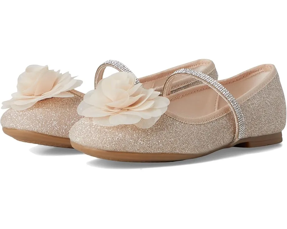 Детские балетки Jory с цветочным украшением и эластичной лямкой Nina Kids