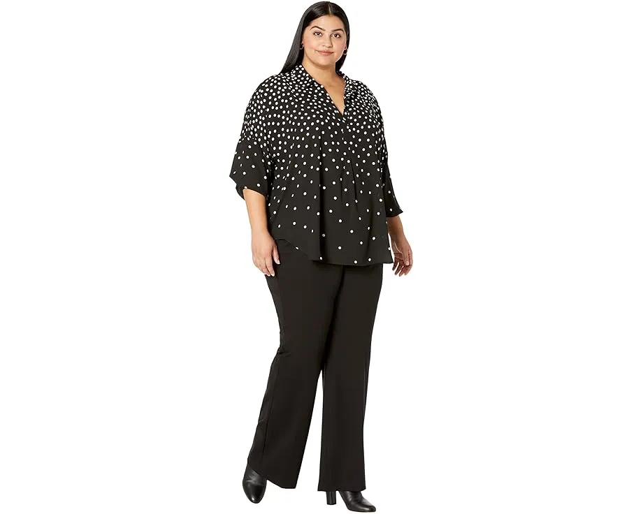 Брюки NYDJ Plus Size с расклешенными штанинами и эластичным поясом