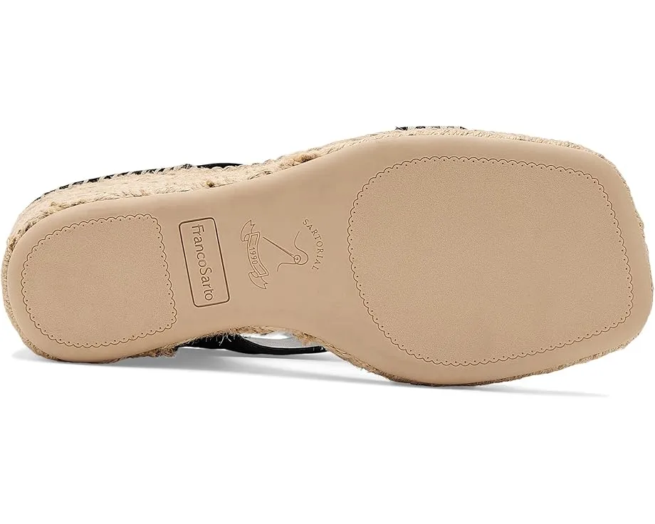 Сандалии Farren Espadrille с клиновидным каблуком и кожаным верхом от Franco Sarto