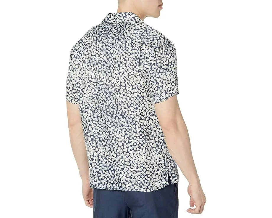 Короткая рубашка John Varvatos Danny с принтом и свободным кроем