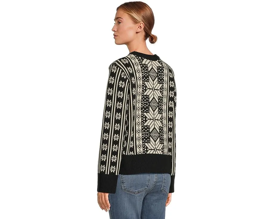 Свитер Faherty Sun Valley с круглой горловиной и снежинками