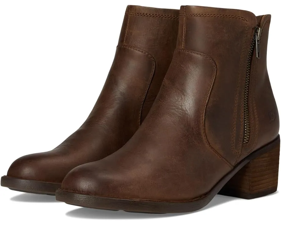 Ботильоны Born Rigby из итальянской кожи в мотовеянии с боковой молнией