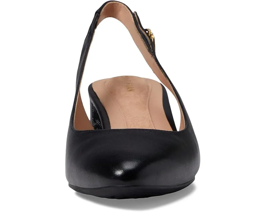 Лодочки The Go-To Slingback Pump 45 мм на устойчивом каблуке с леопардовым принтом от Cole Haan