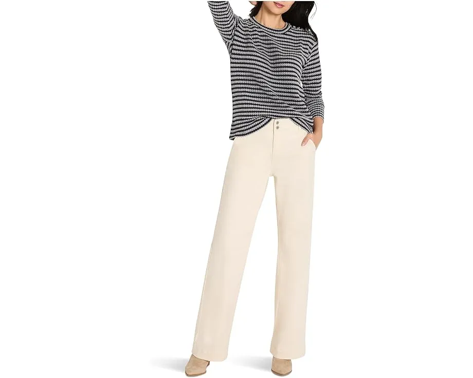 Топ с пуговицами на плече и фактурной полосой от NIC+ZOE