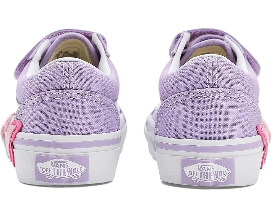 Детские кеды Vans Kids Old Skool V Butterfly на липучке с бабочкой