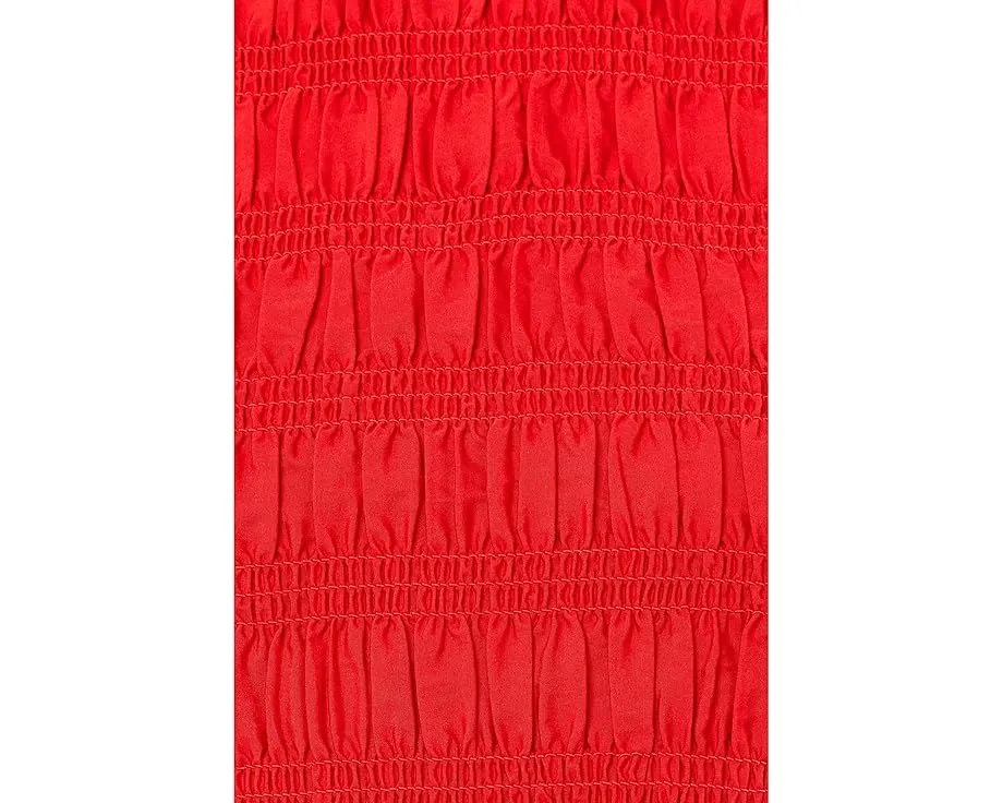 Платье с вышивкой Madewell Melody Smocked Midi из поплина