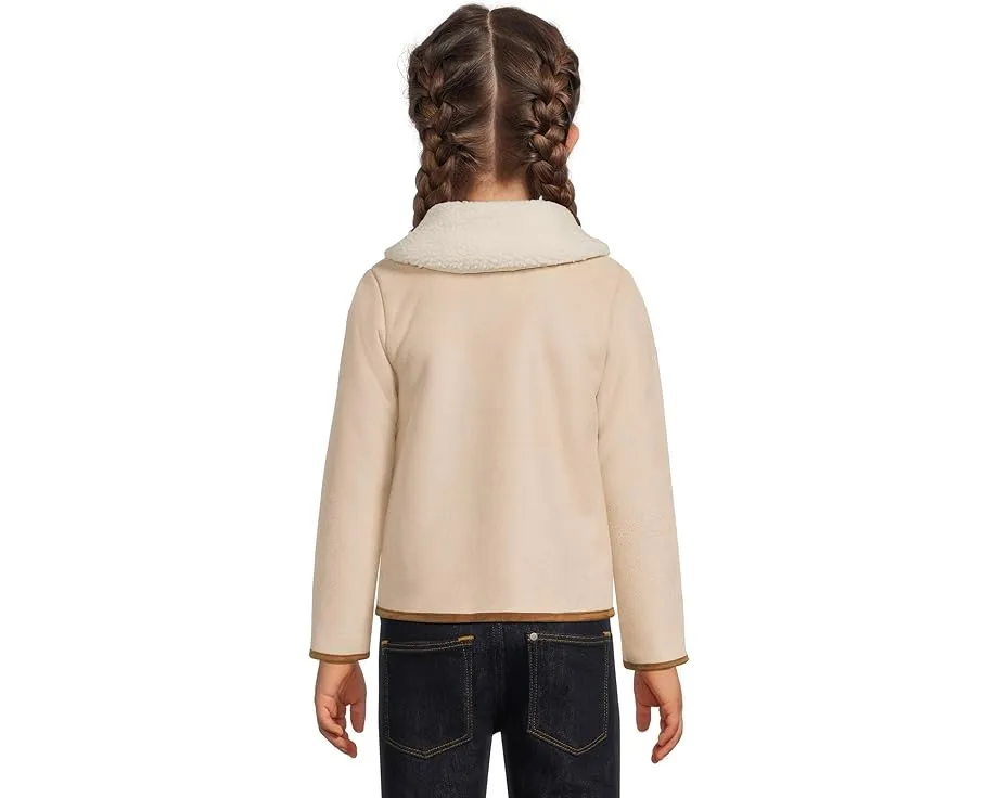 Детское пальто Janie and Jack из искусственного меха с контрастной отделкой