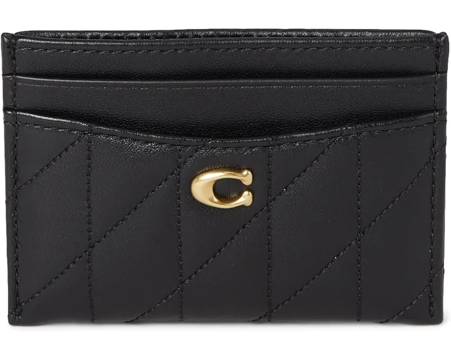 Картхолдер COACH с стежкой Pillow из мягкой кожи