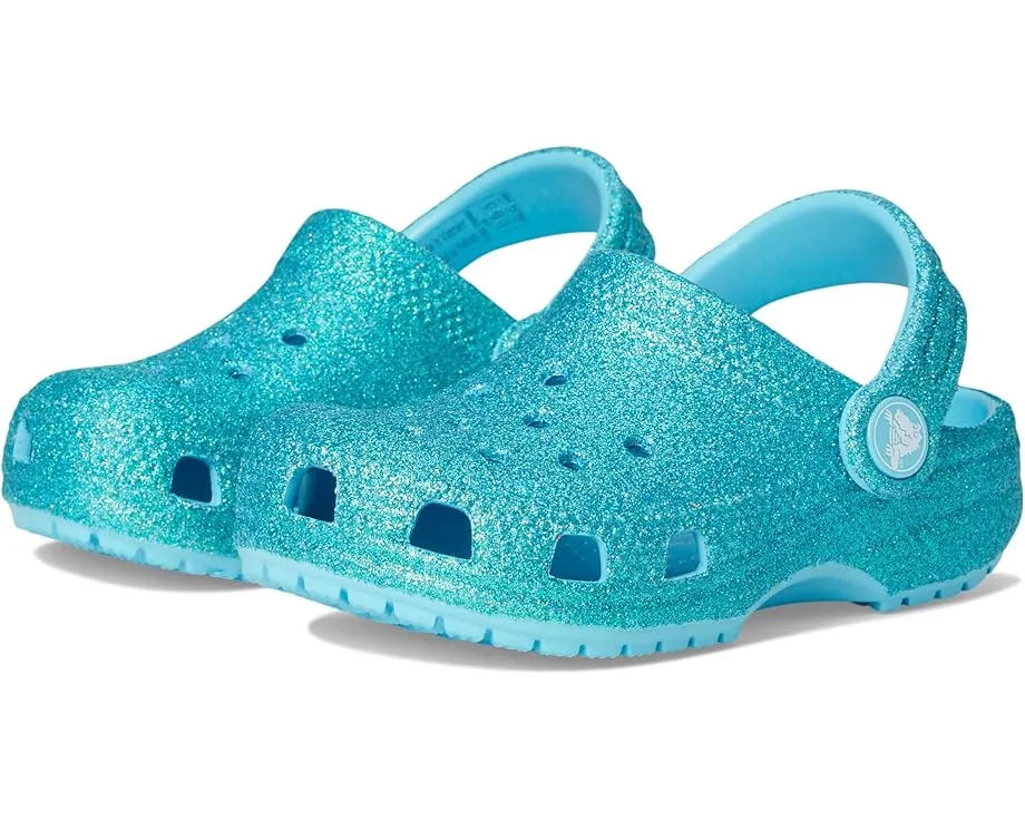 Crocs Classic Glitter Clogs блестящие сабо для малышей