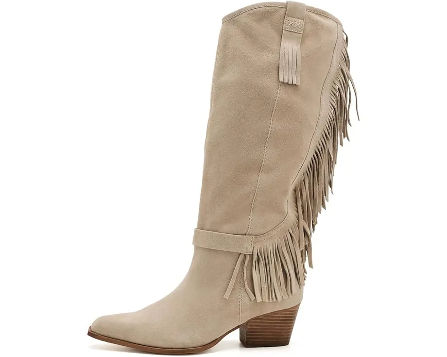 Ковбойские сапоги Free People Faith Fringe Western с бахромой и замшевым верхом