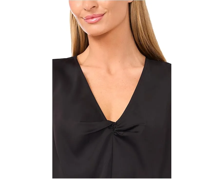 Топ CeCe без рукавов с V-образным вырезом и перекрученным передом