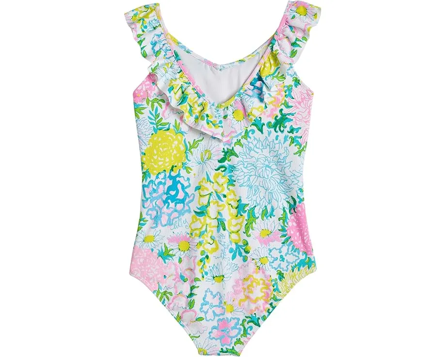 Купальник Lilly Pulitzer Kids Janah с защитой UPF 50+ и оборкой для девочек