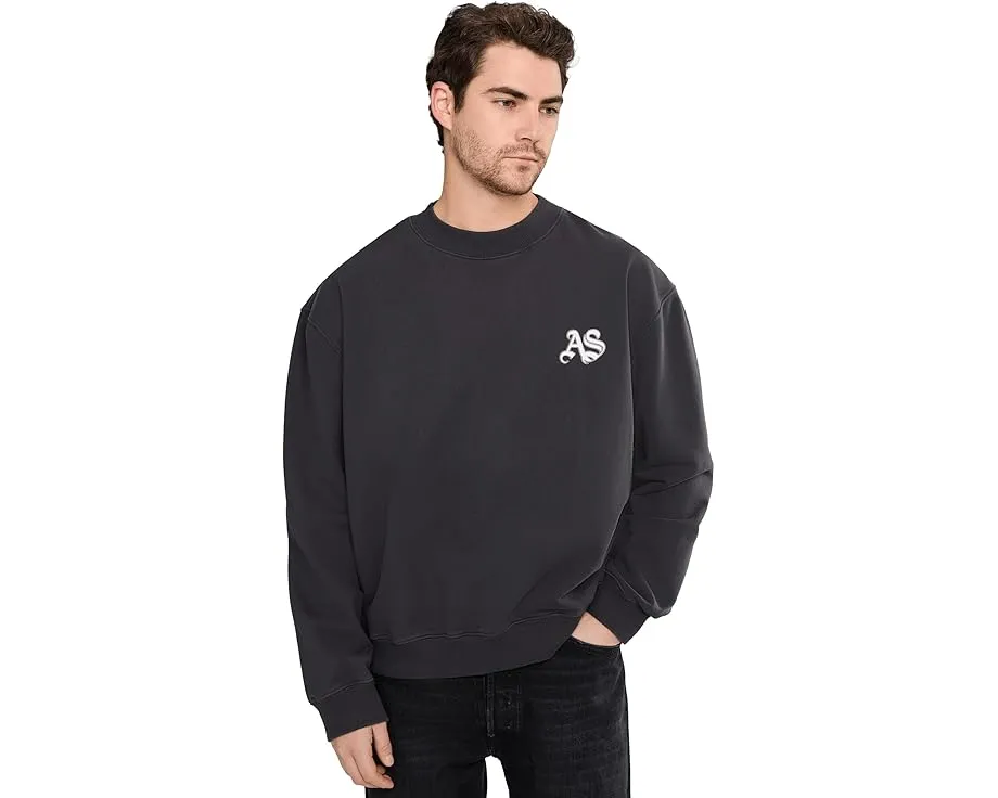 Свитшот AllSaints Icon Crew с длинным рукавом и вышитым логотипом