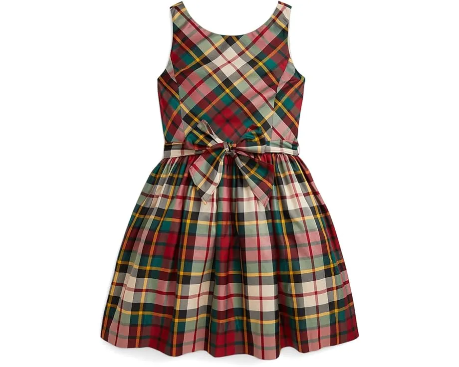 Платье из тафты в клетку для подростков Polo Ralph Lauren Kids