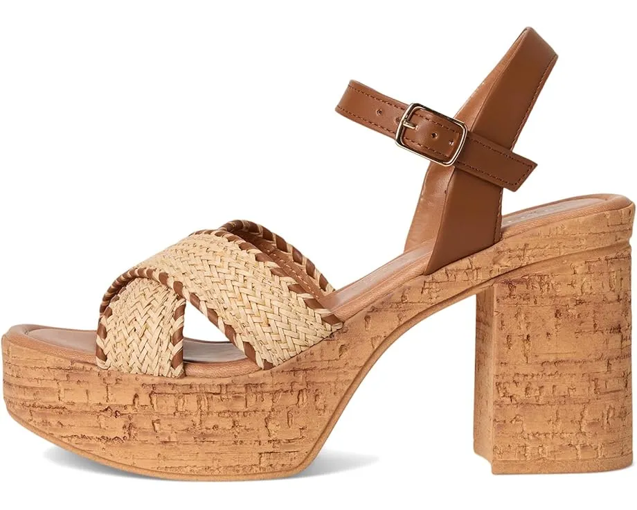 Босоножки Bravo на платформе с перекрещивающимися ремешками из рафии от Seychelles