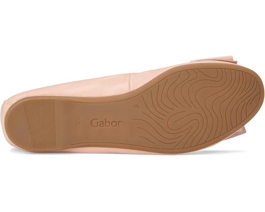 Gabor 64.125 балетки с бантом и мягкой стелькой из нубука