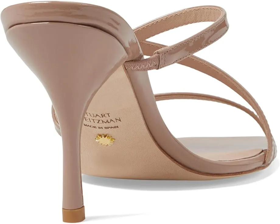 Босоножки Stuart Weitzman Strapeze 85 Slide на шпильке с переплетенными бретелями