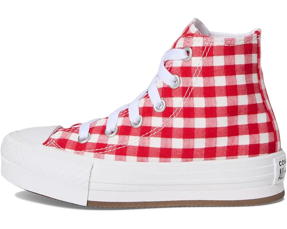 Кеды Converse Chuck Taylor All Star Eva Lift Checkered на платформе с клетчатым принтом