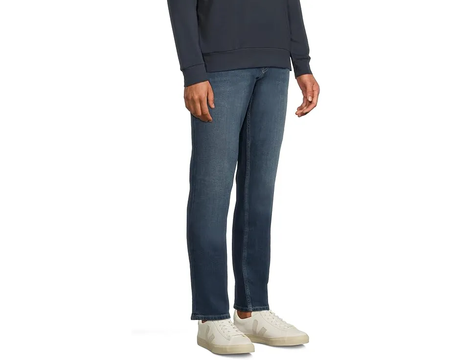 Джинсы Paige Normandie с прямыми штанинами в средней синей промывке