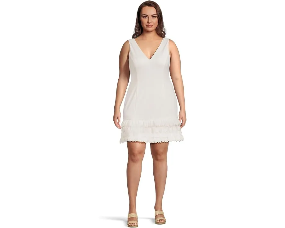 Короткое платье Adrianna Papell из крепа с 3D лепестками