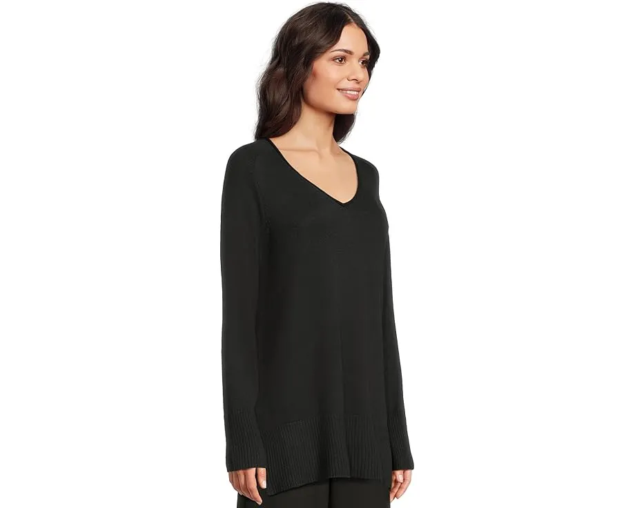 Свитер EILEEN FISHER из перуанского хлопка с V-образным вырезом