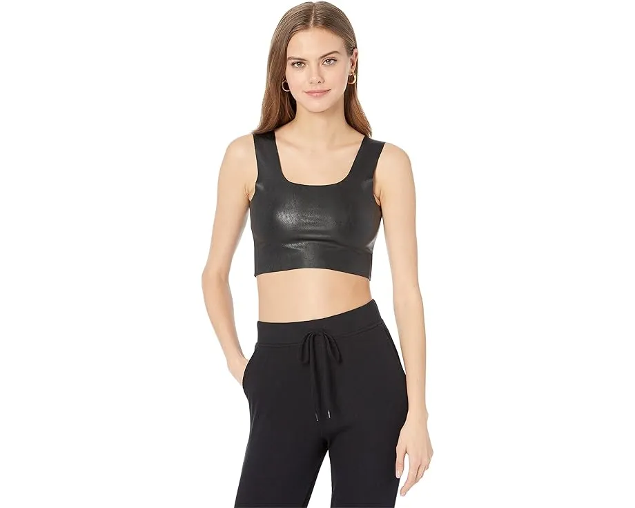 Кроп-топ Commando с квадратным вырезом из экокожи