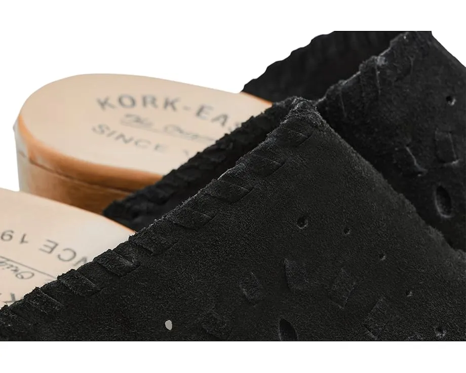 Kork-Ease сабо Tomika из итальянской замши с декоративной строчкой