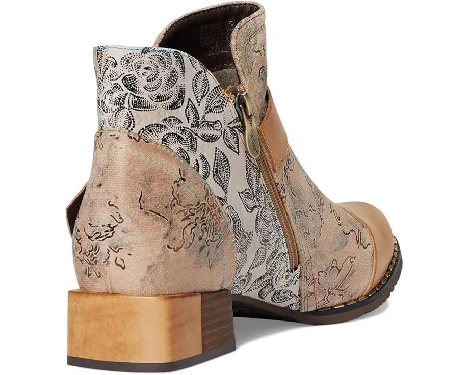 Ботильоны L'Artiste by Spring Step Sipperb с цветочным тиснением и искусственным мехом внутри