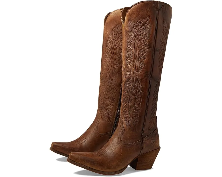 Ковбойские сапоги Ariat Guinevere Western до колена с молнией и квадратным носком