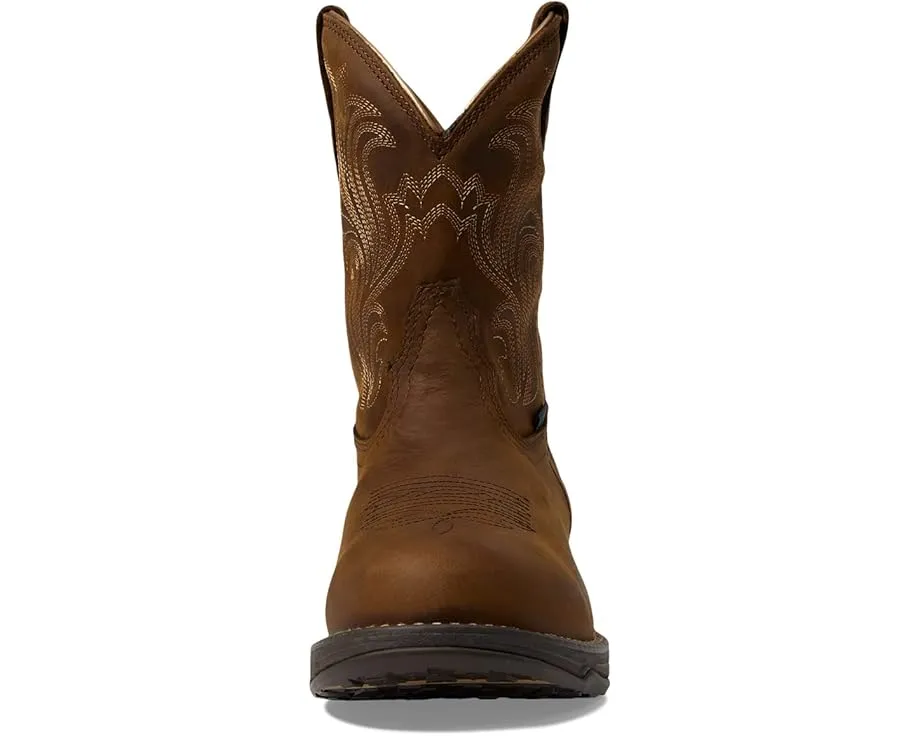 Водонепроницаемые ковбойские сапоги Ariat Anthem Round Toe Shortie с декором в юго-западном стиле