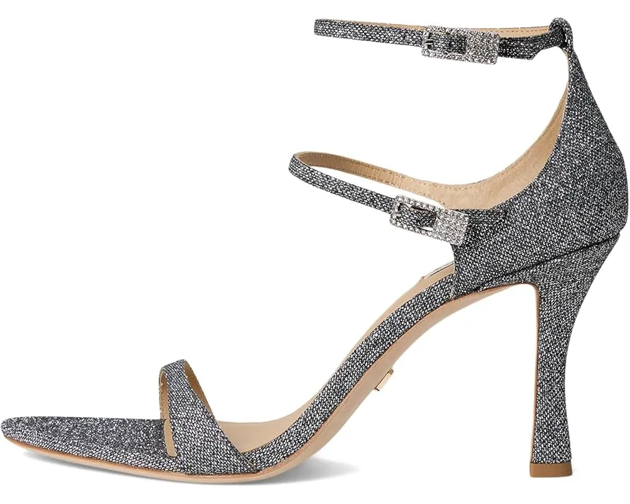 Босоножки Badgley Mischka Valencia на тонком каблуке с двойными ремешками и пряжками