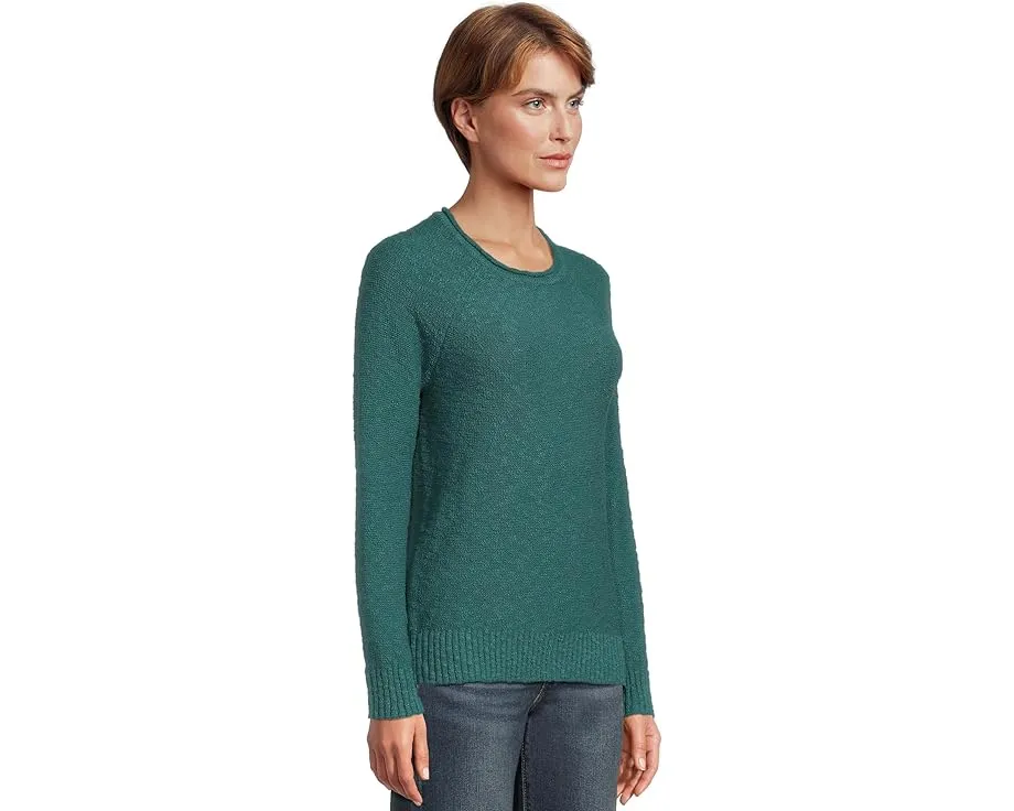 Свитер L.L.Bean Midweight Cotton Slub с воротником-стойкой и длинным рукавом