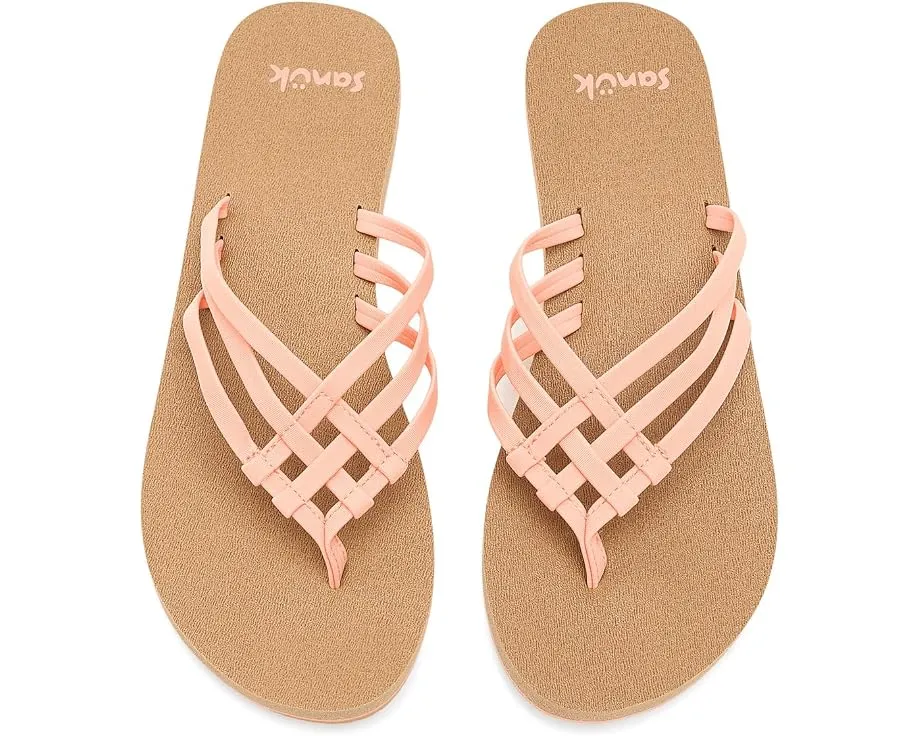 Sanuk Yoga Sandy II сланцы с несколькими ремешками и стелькой из пены с эффектом памяти