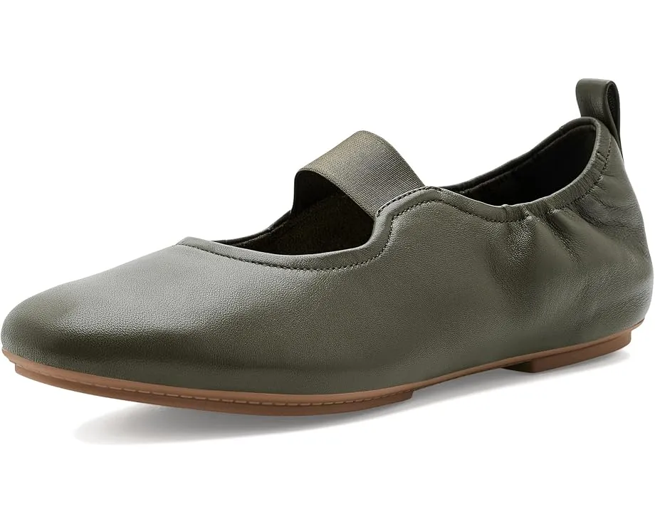 Туфли Mary Jane FitFlop Delicato Poise Leather кожаные зеленые