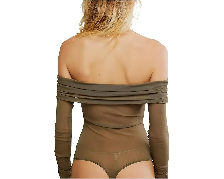 Боди Forget Me Not от Free People из сетки с открытыми плечами