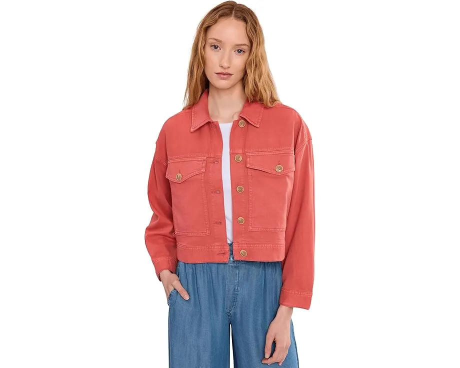Petite Oversized Cropped Denim Jacket