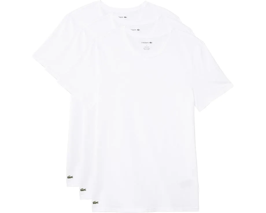 Футболки Lacoste с круглым вырезом приталенные 3 штуки