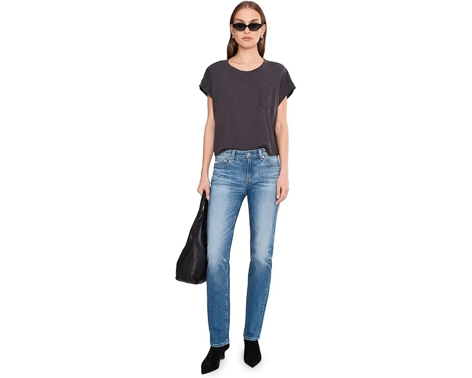 Джинсы AG Sandra Low Rise Slim Straight с низкой посадкой