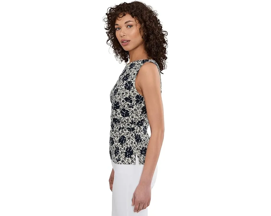 Топ Madewell New Boatneck Side Cinch Shell с лодочкой и цветочным принтом Estero L