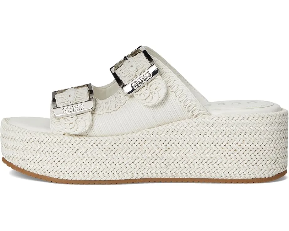 Сандалии GUESS Binks на платформе с плетеными деталями и крупной пряжкой