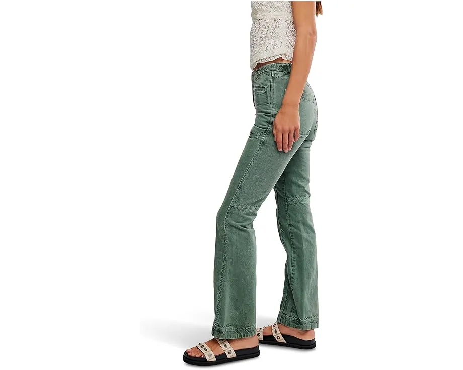 Брюки Venus Bootcut с расклешенным силуэтом из хлопка и льна Free People