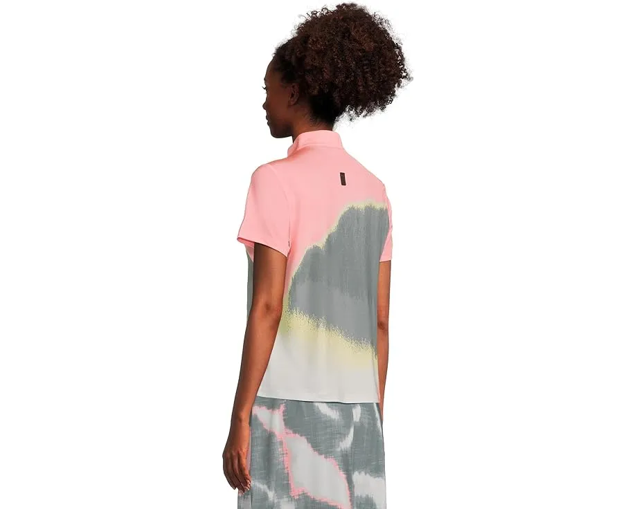 Landscape Print Short Sleeve Polo