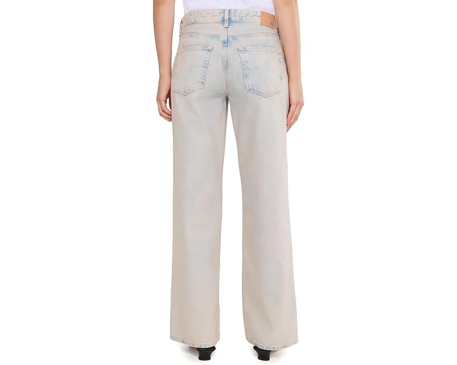 Джинсы AG Jeans Adria с низкой посадкой и широкими штанинами в оттенке Mojave Pink