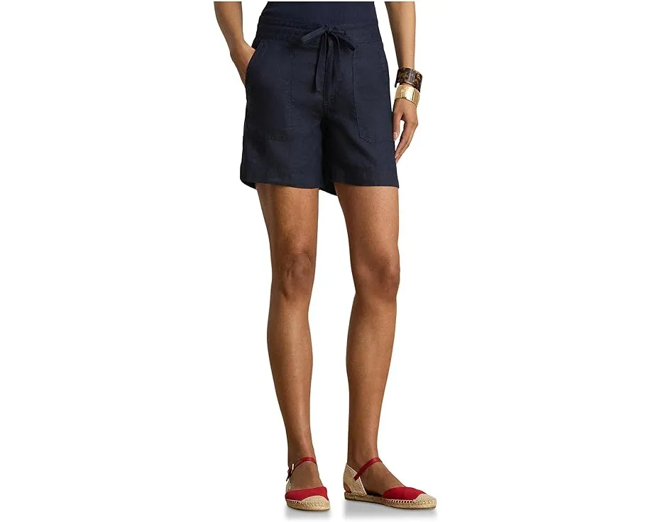 Шорты Linen Wide-Leg Drawcord из льна с кулиской Lauren Ralph Lauren