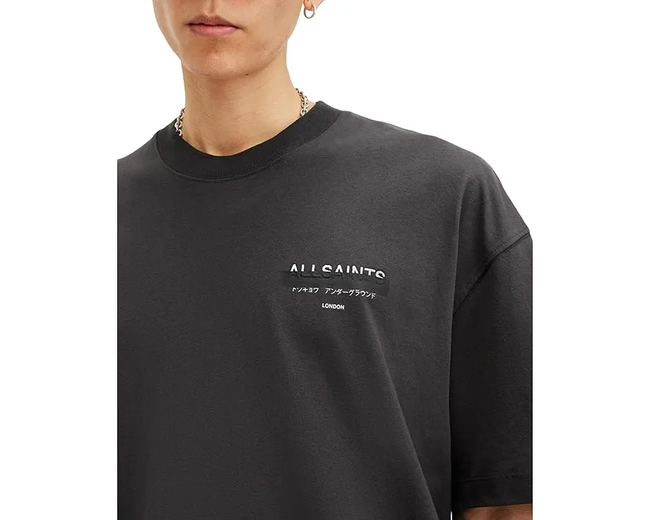 Футболка AllSaints Redact с коротким рукавом и объемным кроем