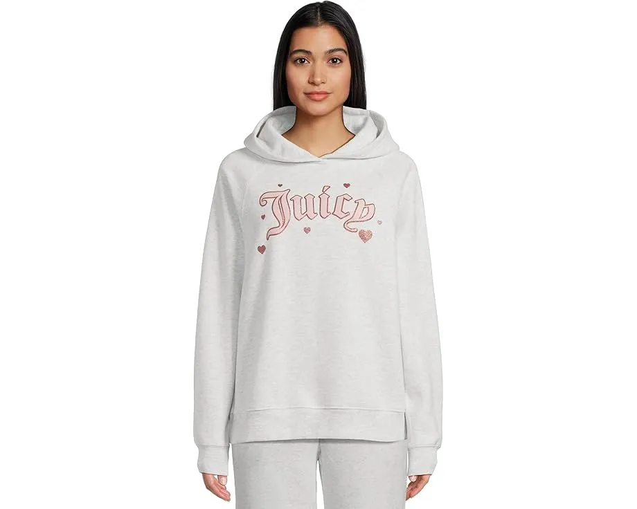 Худи Juicy Couture с регланными рукавами и пайетками Juicy спереди и сзади