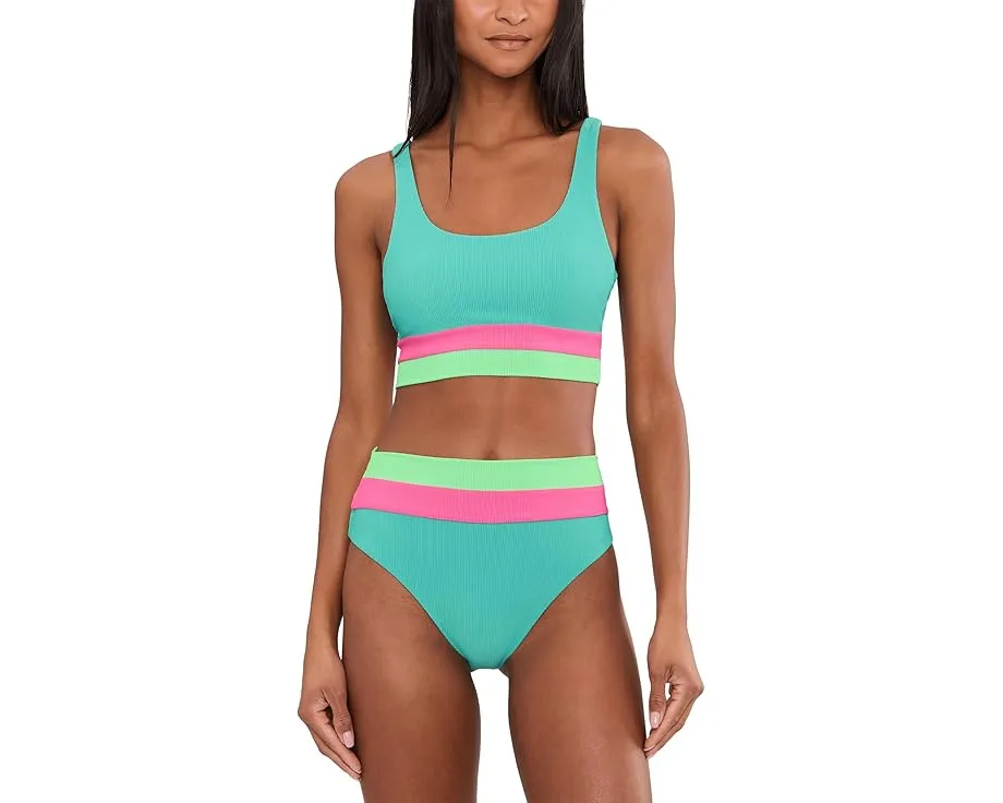 Бикини Beach Riot Heidi Bottom с цветными блоками и ребристой тканью