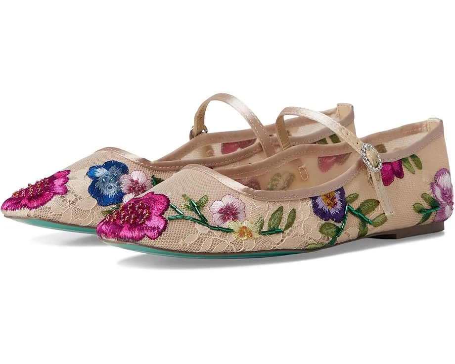 Балетки Blue by Betsey Johnson Nova с цветочной вышивкой и квадратным носком