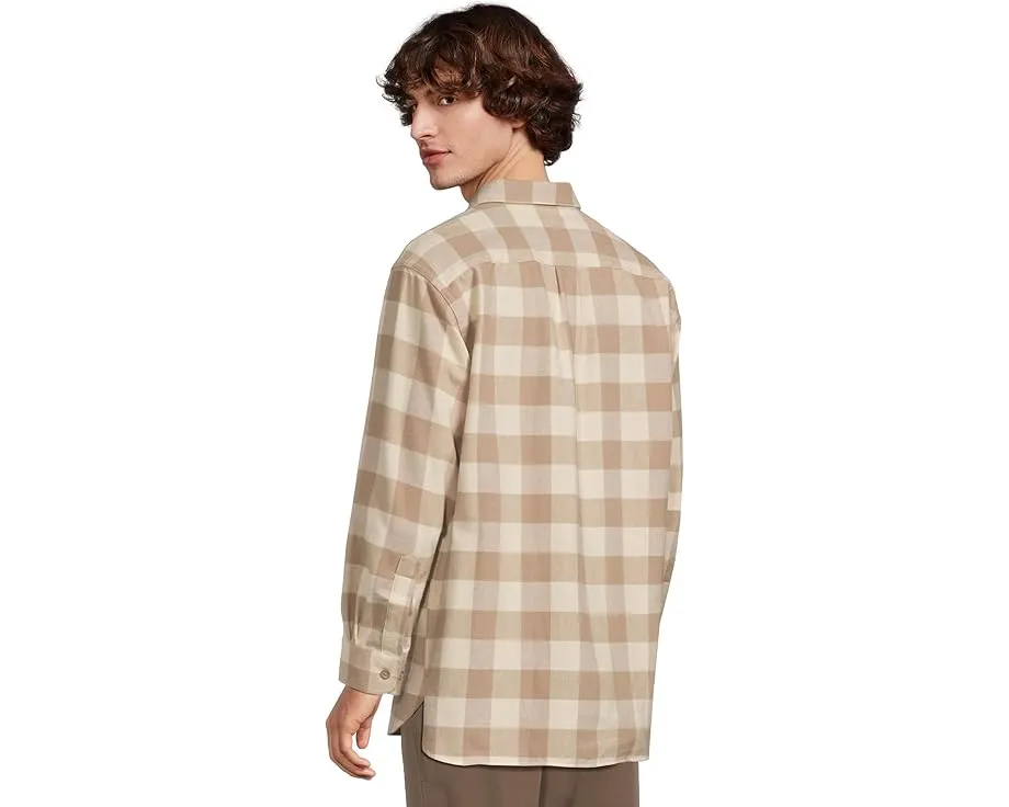 Рубашка L.L.Bean из замши в клетку традиционного кроя